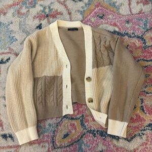 Color block cardigan